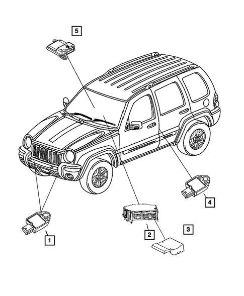 Air Bag Systems for 2006 Jeep Liberty #1