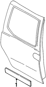 1F5Z1225532BAPTM - Body: Side Molding for Mercury: Villager Image