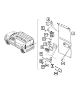 68283822AA - Doors, Door Mirrors and Related Parts: Rear Cargo Door, Left for Ram: ProMaster City Image