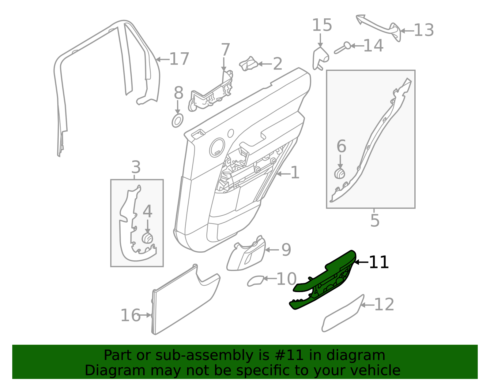 2018-2022 Land Rover Range Rover Door Trim Molding LR121723 | Land ...
