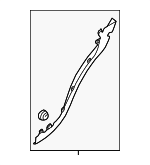 LR104918 - Body: Rear Molding for Land Rover: Range Rover, Range Rover Sport Image