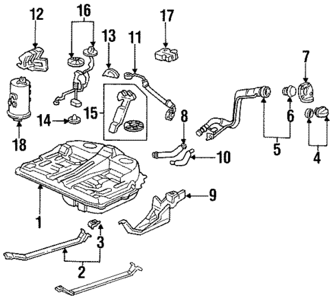 Fuel System Components for 1997 Honda Accord #1