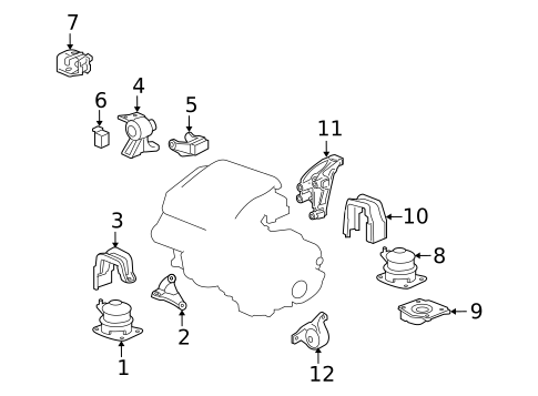 Engine & Trans Mounting for 2013 Acura ZDX #0