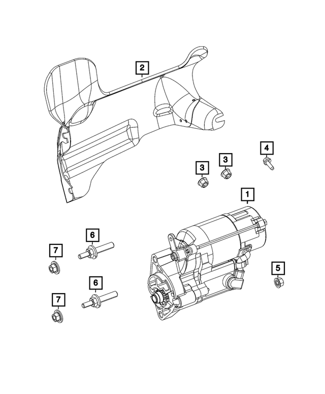 R5035322AC - Electrical: Engine Starter, Remanufactured for Mopar Image image