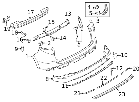 Bumper & Components - Rear for 2015 Ford Edge #0
