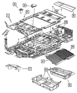 1EU23DK5AA - Interior Trim: Floor Carpet for Mopar Image image