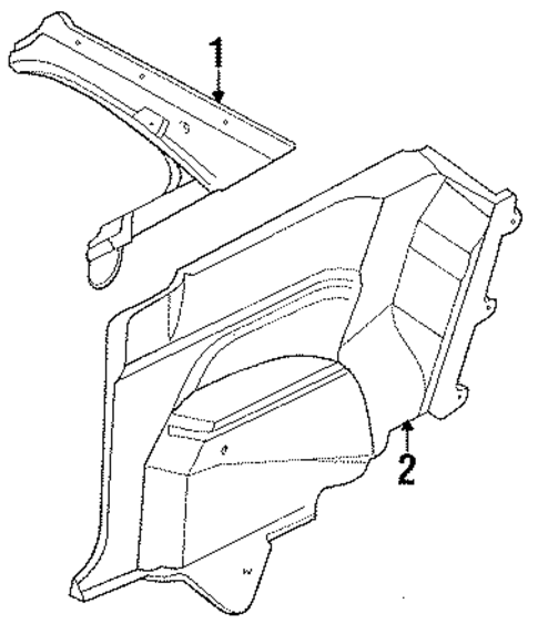 Interior Trim - Quarter Panels for 1989 Mercury Tracer #0