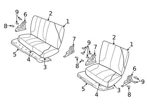 Rear Seat Components for 2004 Dodge Ram 1500 #0