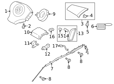 Air Bag Components for 2010 Suzuki Grand Vitara #0