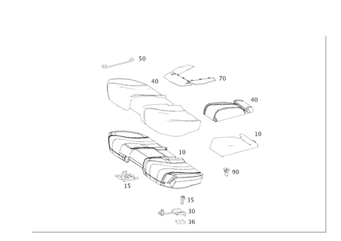 Rear Seat Cushion for 2020 Mercedes-Benz S63 AMG #0