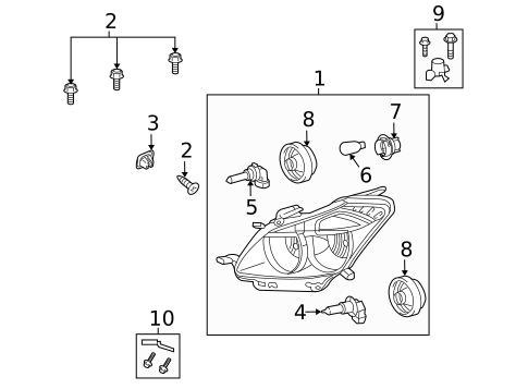 Lighting - Exterior for 2009 Pontiac Vibe #0