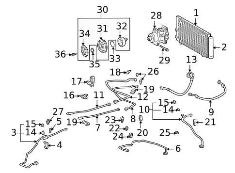 A/C Clutch & Compressor for 2005 Toyota MR2 Spyder #0