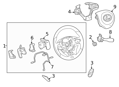 Steering Wheel & Trim for 2016 Lexus RX450h #0