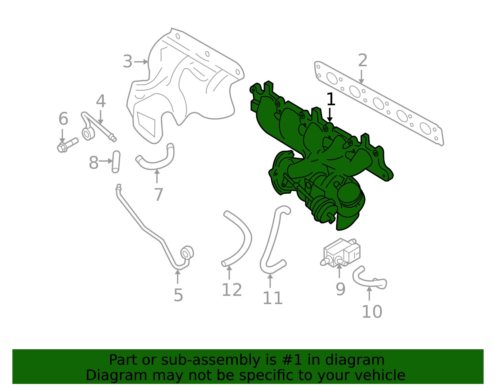 2004-2013 Volvo Exhaust Manifold 36050575 | Truck Part Center