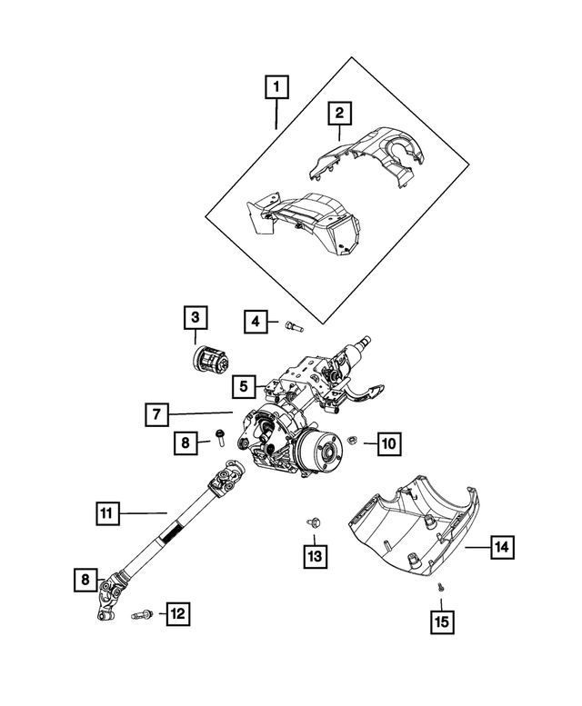 6WK44DX9AB - Steering: Steering Column Shroud for Mopar Image image