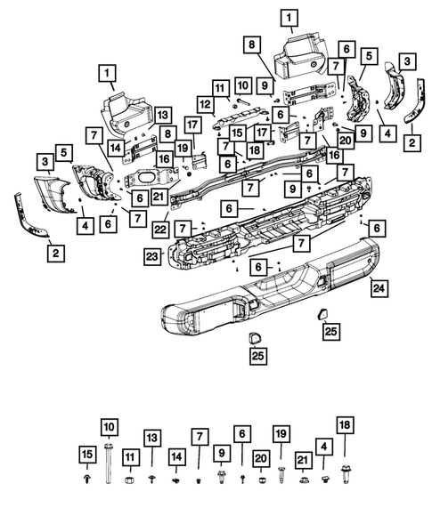 Rear Bumper and Fascia for 2022 Jeep Wrangler #0
