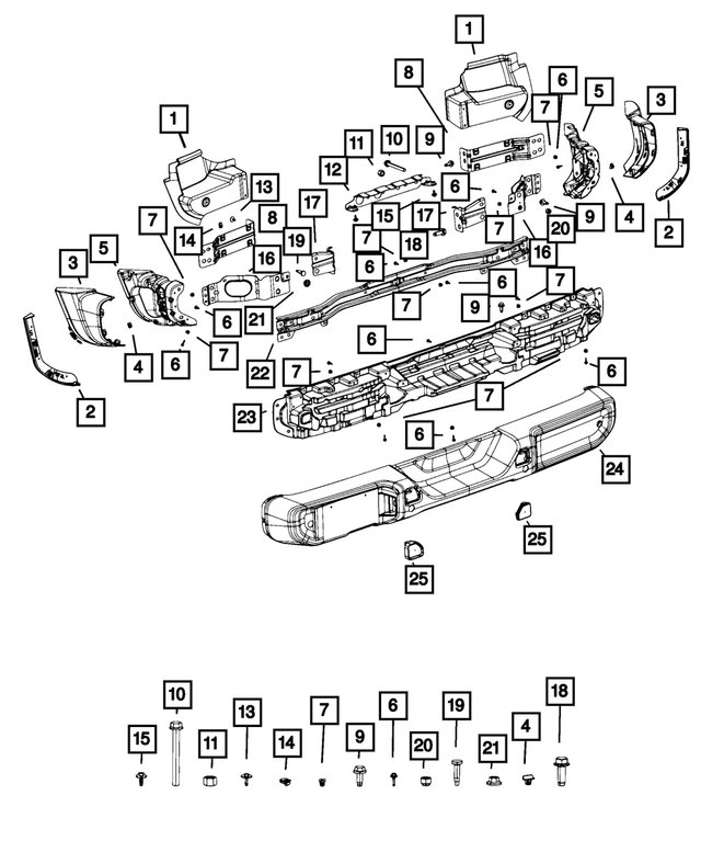 7AC05RXFAA - Frame, Bumper and Fascia: Rear Spat, Left for Mopar Image image
