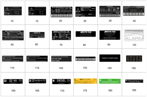 Identification Plate, Information Sign for 1995 Mercedes-Benz E300 #0