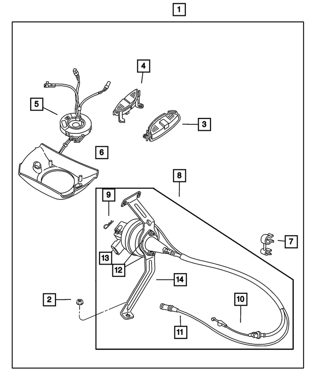 56045403AG - Mopar Accessories - Component Parts: Clockspring for Mopar Image