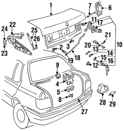 Lid & Components for 1998 Volkswagen Jetta #0