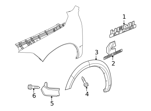 Exterior Trim - Fender for 2012 Ram 2500 #0