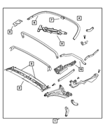 5174452AA - : Folding Top Header for Chrysler: Crossfire Image