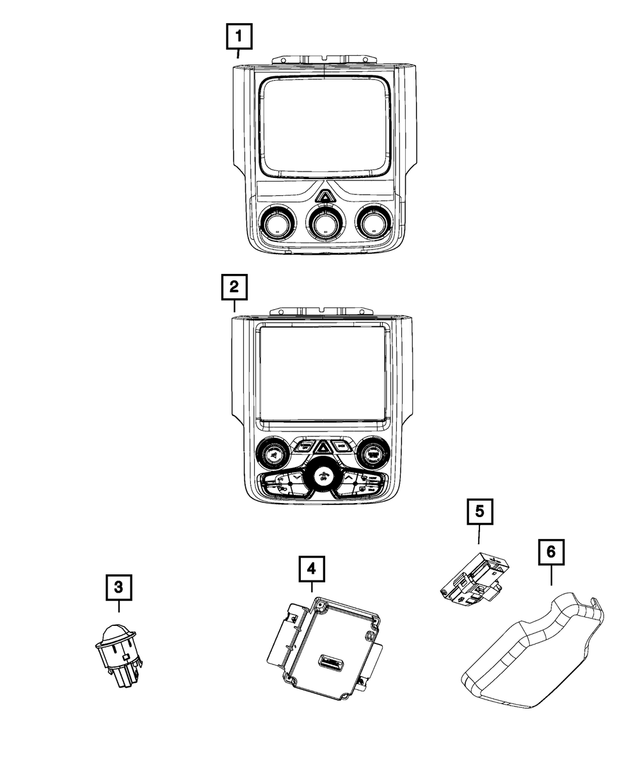 1UJ97DX9AL - Air Conditioners and Heaters: Center Stack for Mopar Image