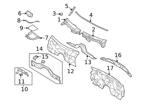 Cowl for 2010 INFINITI FX50 #0