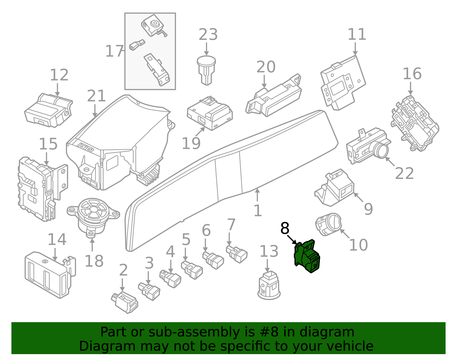 2023-2025 Nissan ARIYA Switch 25175-5MP0A | TascaParts.com