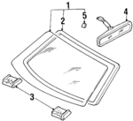 F7CZ7403100BA - : Windshield for Ford: Escort | Mercury: Tracer Image