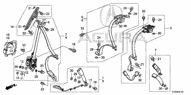 Seat Belts for 2015 Acura RLX #0