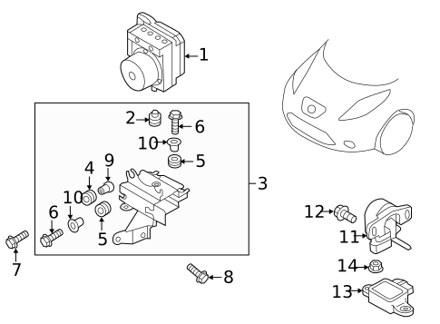 ABS Components for 2013 Nissan LEAF #0