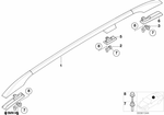 51138402672 - Vehicle Trim: Roof Railing, Right for BMW: X5 3.0i, X5 4.4i, X5 4.6is, X5 4.8is Image image