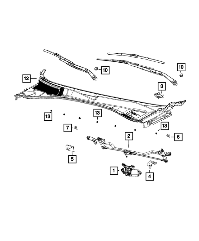 68040243AD - Electrical: Cowl Mucket for Mopar Image