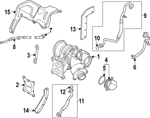 Exhaust Manifold for 2022 Volkswagen Golf R #1
