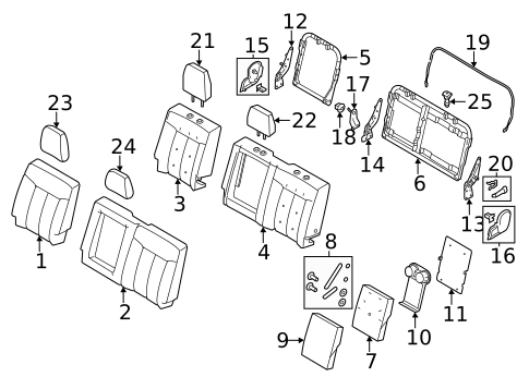 Rear Seat Components for 2013 Ford F-250 Super Duty #0