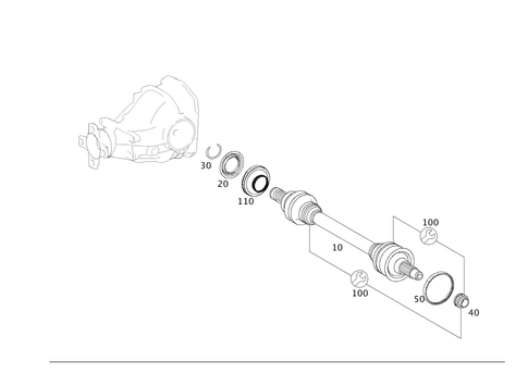 Axle Shaft for 2010 Mercedes-Benz SLK300 #0
