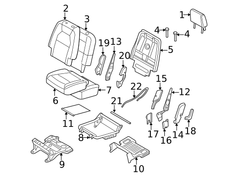 Rear Seat for 2006 Mercury Mountaineer #0