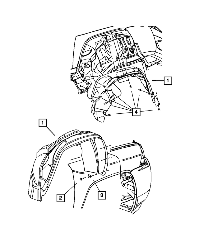 5182556AC - Body Sheet Metal Except Doors: Splash Shield, Right for Mopar Image