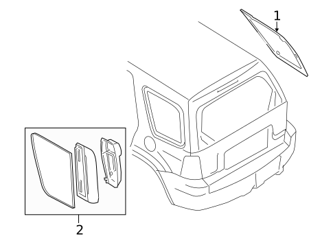Glass & Hardware for 2008 Mercury Mariner #0