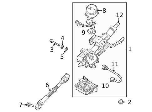 Steering Column Assembly for 2020 Kia Forte #1