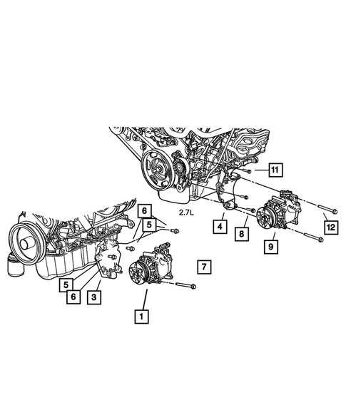 Air Conditioning Compressor for 2003 Chrysler Sebring #0