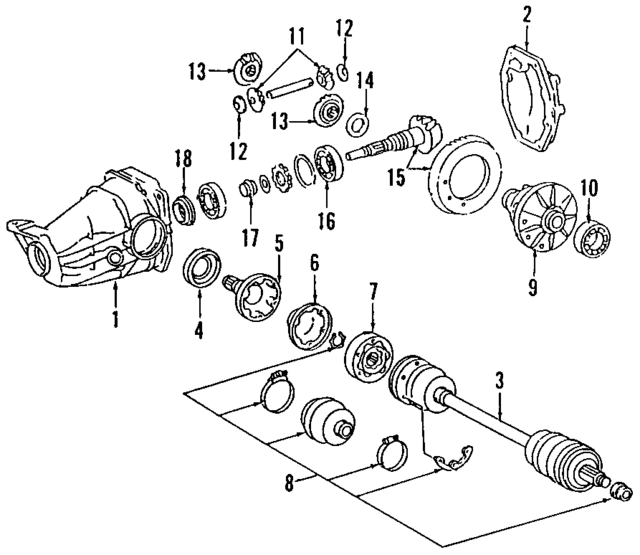 1243503903 - Universals &amp; Rear Axle: Axle Housing for Mercedes-Benz Image
