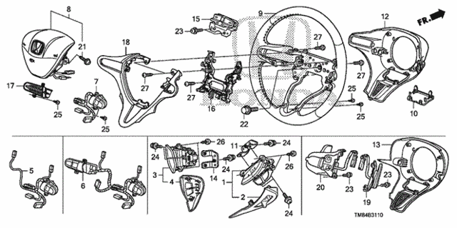 Steering Wheel (SRS) for 2013 Honda Insight #0