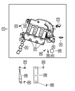 6507354AA - 3.5L Gas; Engine: Hex Head Patch Lock Bolt, Mounting for Mopar Image image