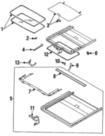 65430AC030 - Body: Glass Assembly for Subaru: Legacy Image