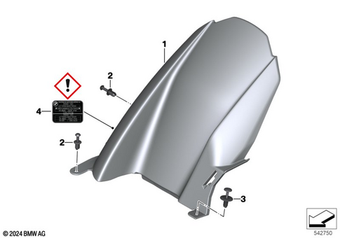 Rear Wheel Cover, License Plate Bracket for 2022 BMW-Motorrad S 1000 R #5