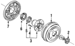 42610SB2010 - Brakes: Drum for Honda: Civic, Civic del Sol, CRX Image