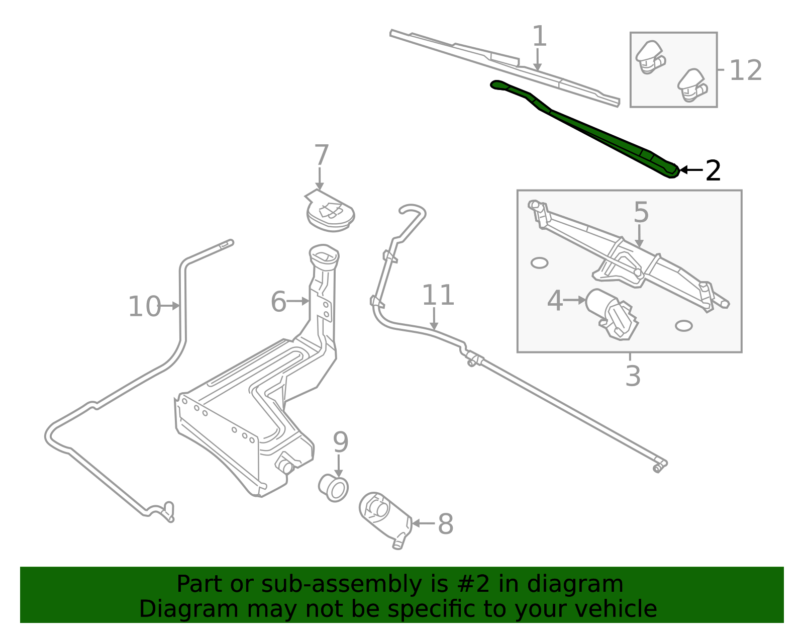 2018 - 2024 FORD EXPEDITION FRONT RIGHT SIDE WINDSHIELD WIPER ARM OEM 2018 - 2024 FORD EXPEDITION FRONT RIGHT SIDE WINDSHIELD WIPER ARM OEM