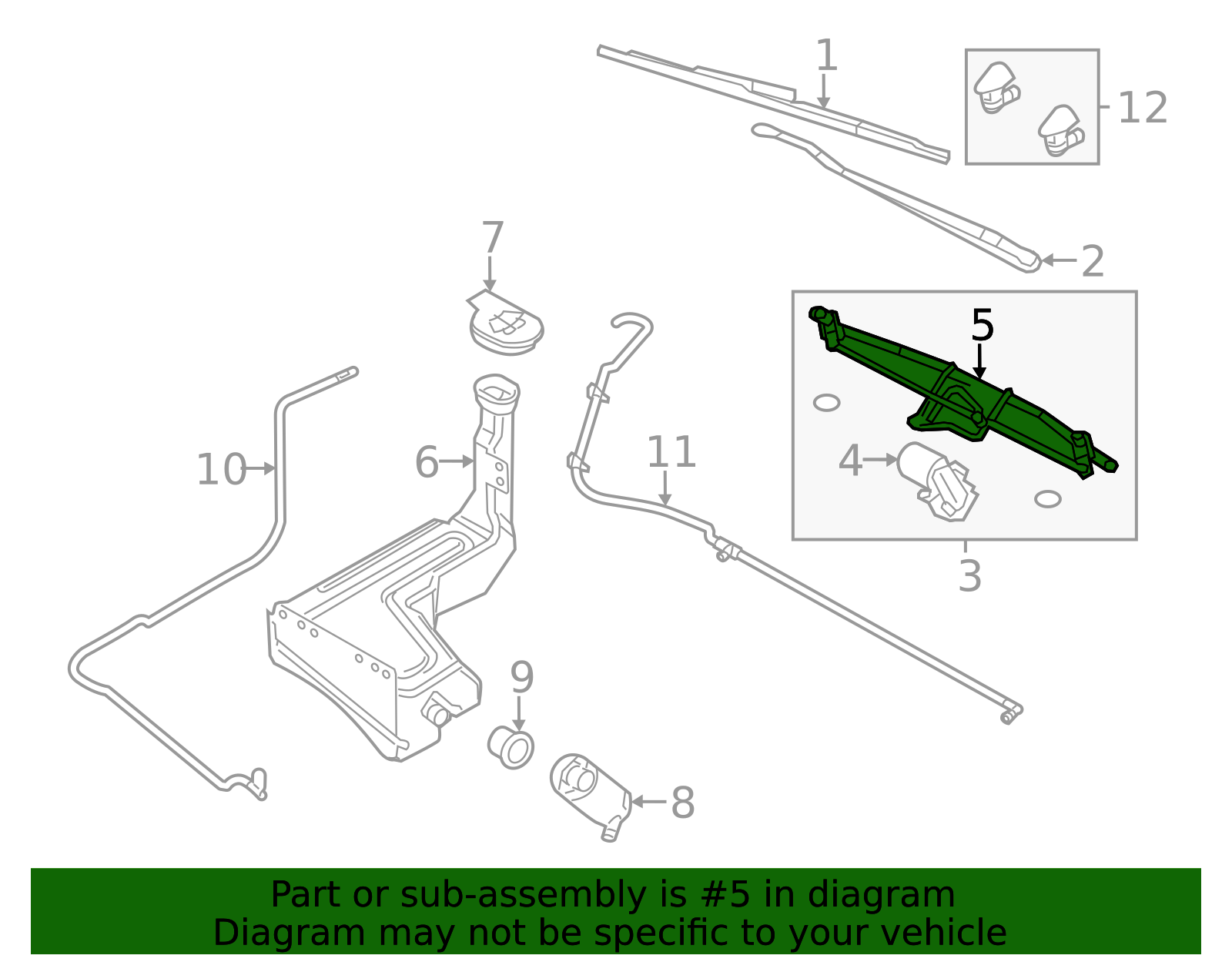 Ford Left Driver Side Wiper Linkage for Transit 250 AWD 3.7L
